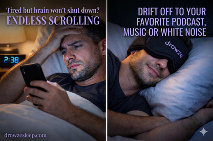 Drowze™ DreamCloud Sleep Mask — Blackout & Bluetooth
